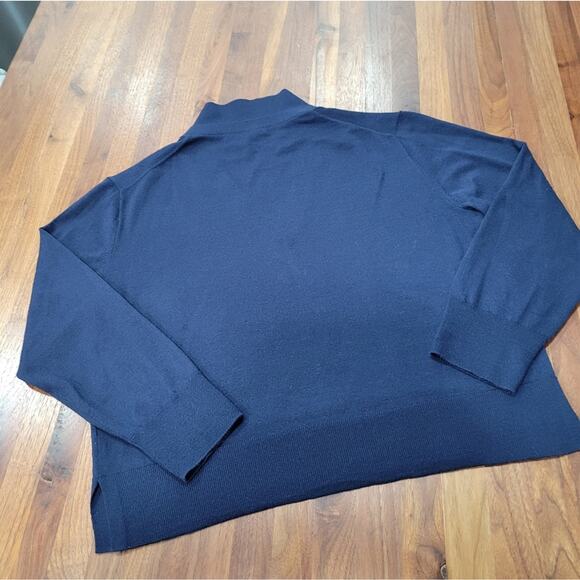 J. Crew Split Neckline Supersoft 100% Merrino Wool Size Large - Picture 2 of 9